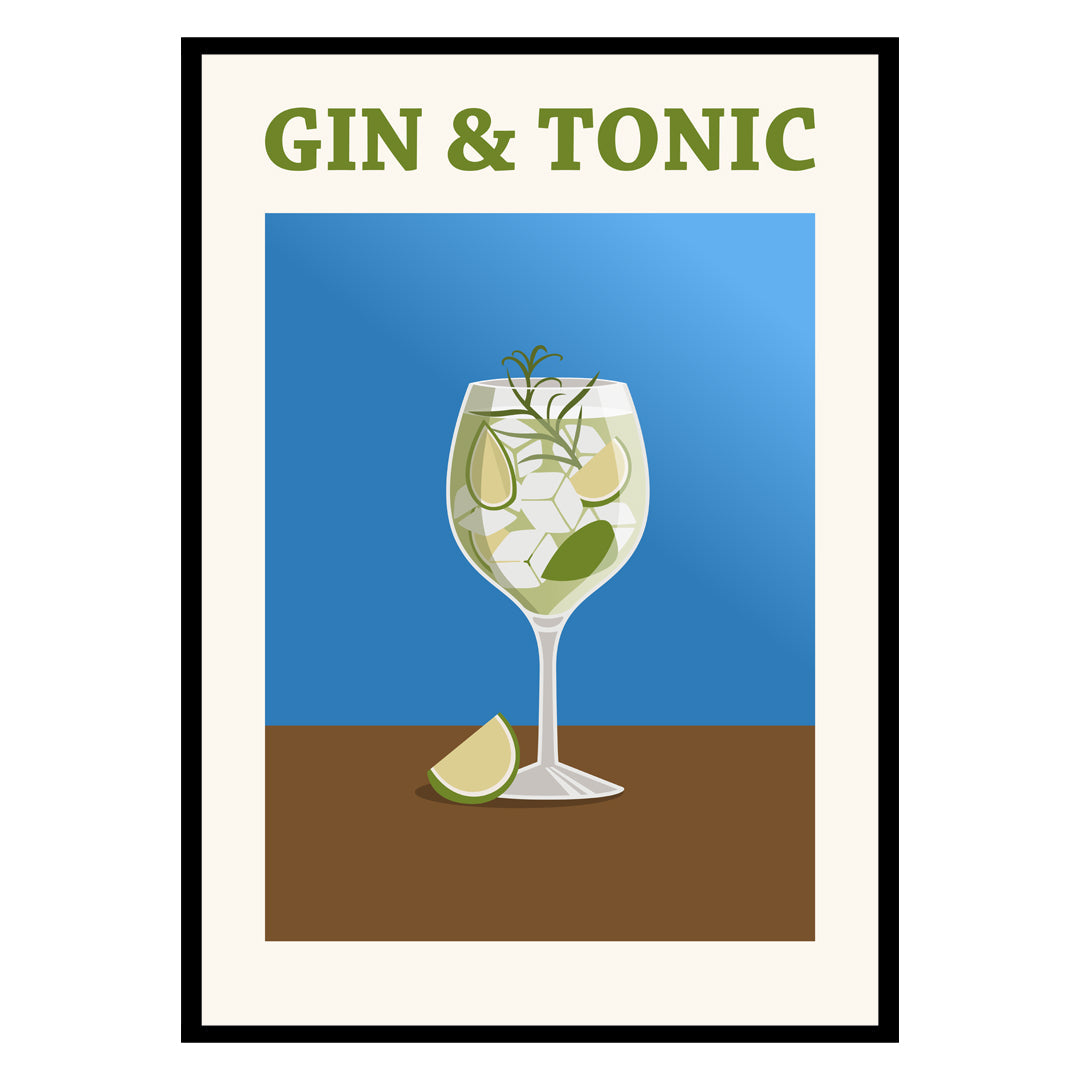 Gin Tonic Cocktail Poster-0
