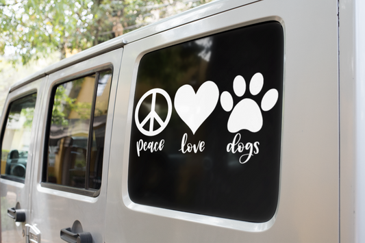 Peace Love Dogs Dog Mom Sticker-1