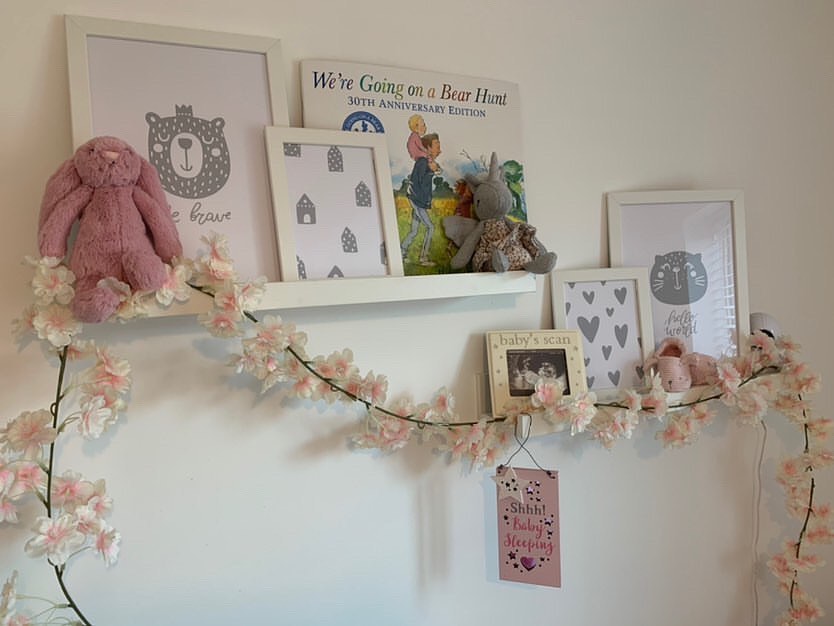 Scandinavian Heart Pattern Children's Nursery Bedroom Wall Decor Print-1