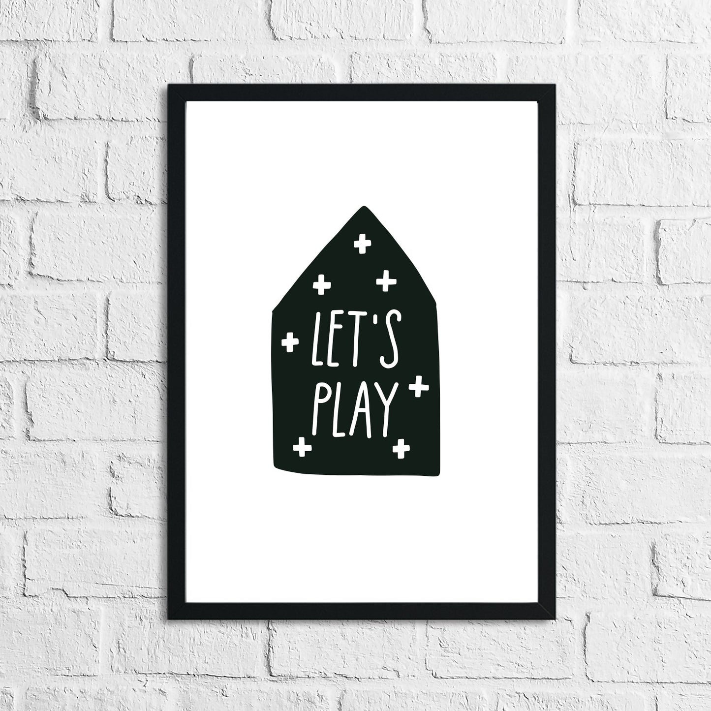 Scandinavian Let's Play Children's Nursery Bedroom Wall Decor Print-0