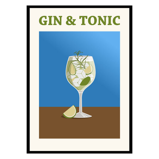 Gin Tonic Cocktail Poster-0