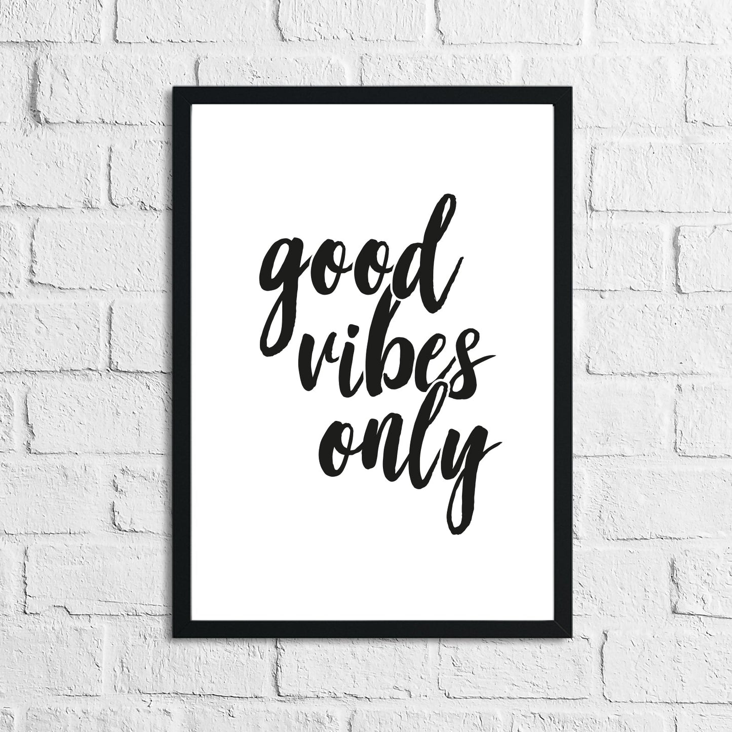 Good Vibes Only Script Wall Home Decor Quote Print-0