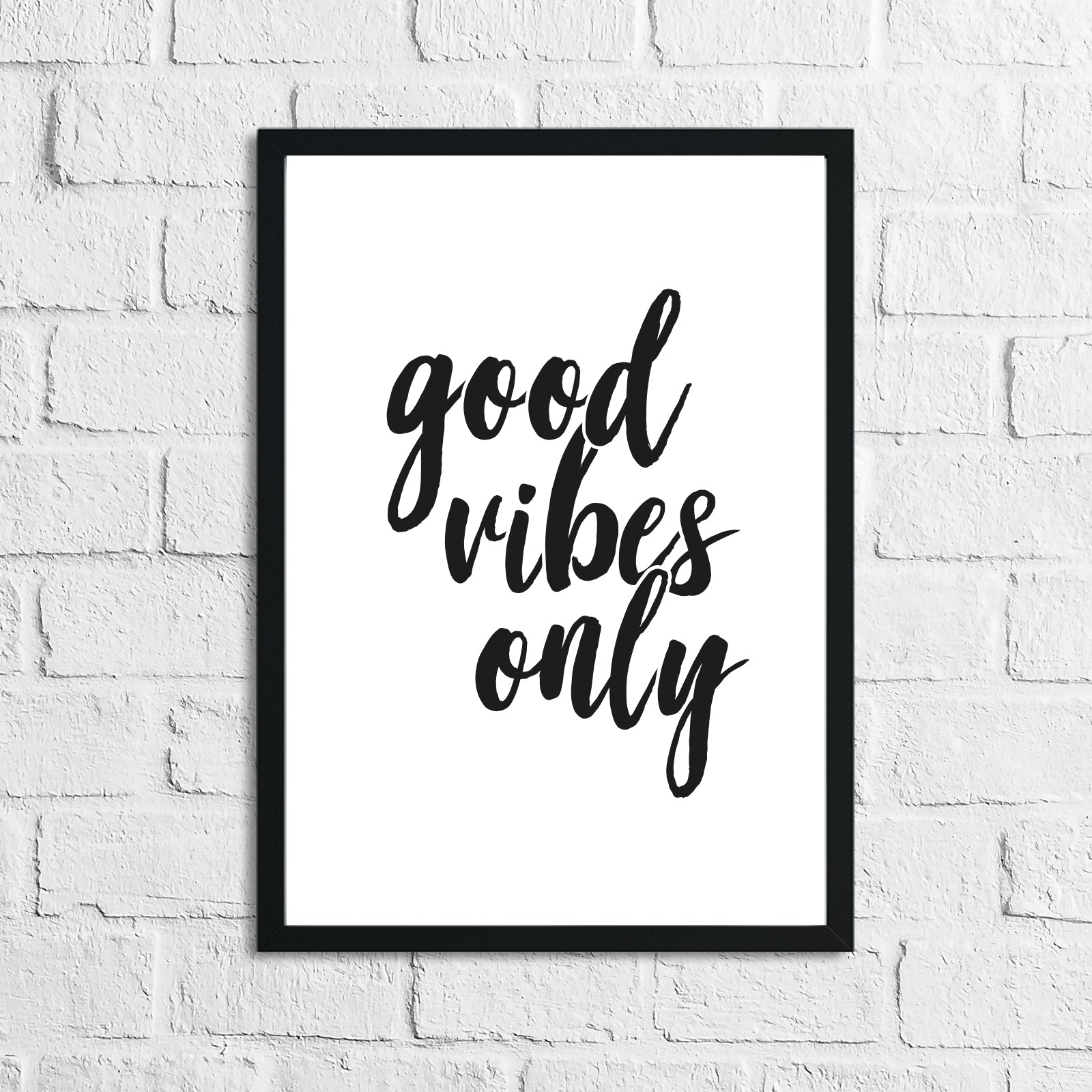 Good Vibes Only Script Wall Home Decor Quote Print-0