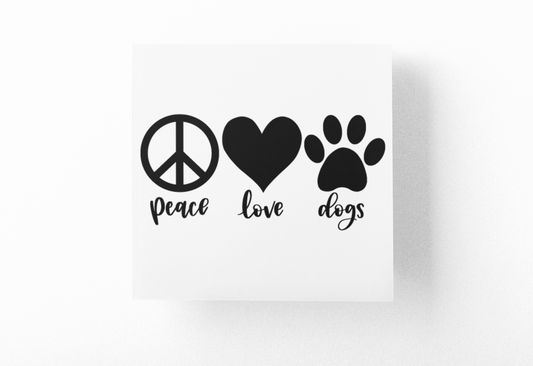 Peace Love Dogs Dog Mom Sticker-0